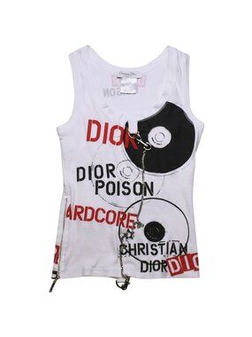 Dior Hardcore Line Tank Top All Over Print Galliano 36